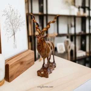 Hand crafted Markhor Sculpture - Image 3
