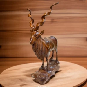 Hand crafted Markhor Sculpture - Image 4